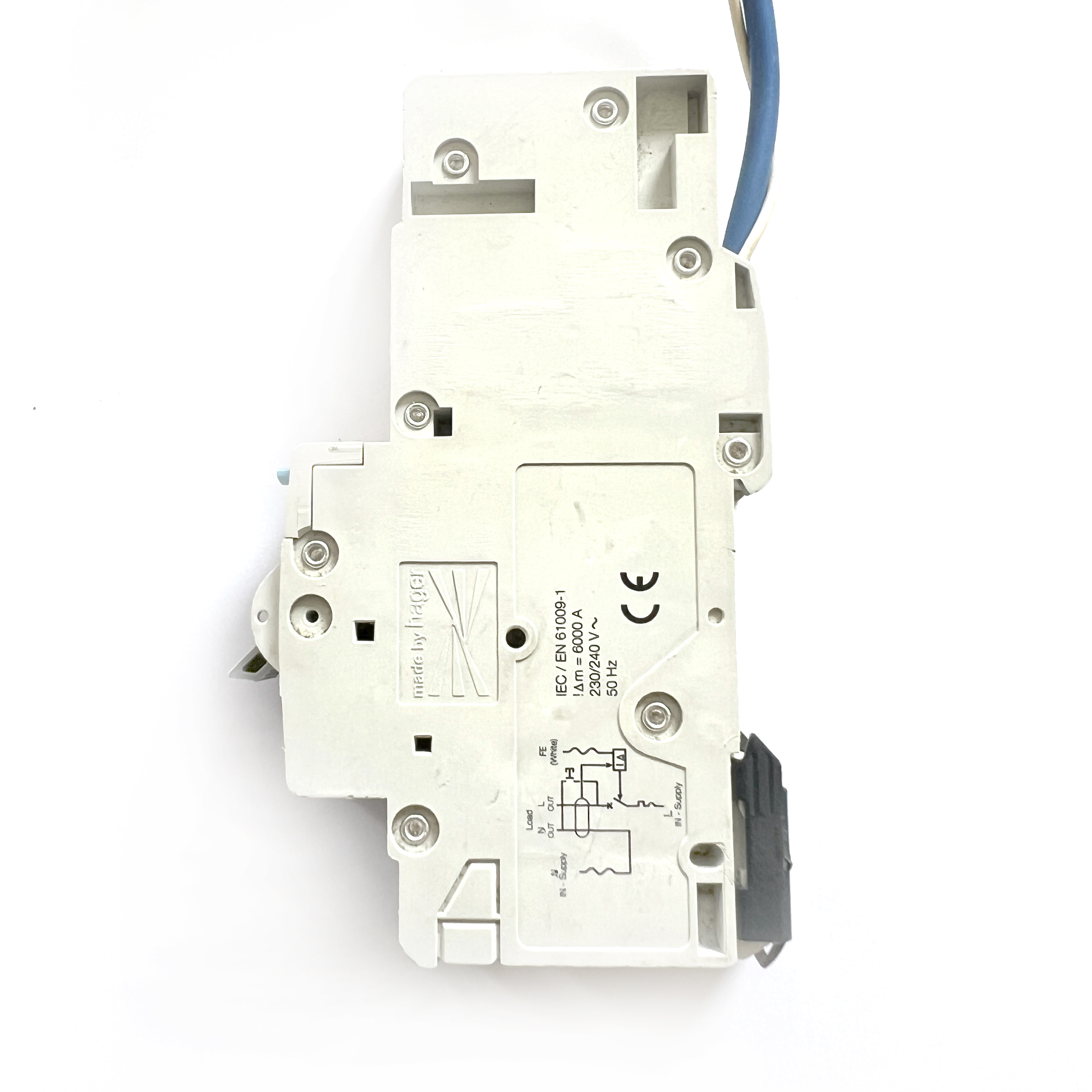 RCBO's: Hager ADB116 B16 16A 16 Amp 30mA RCBO Circuit Breaker Type AC