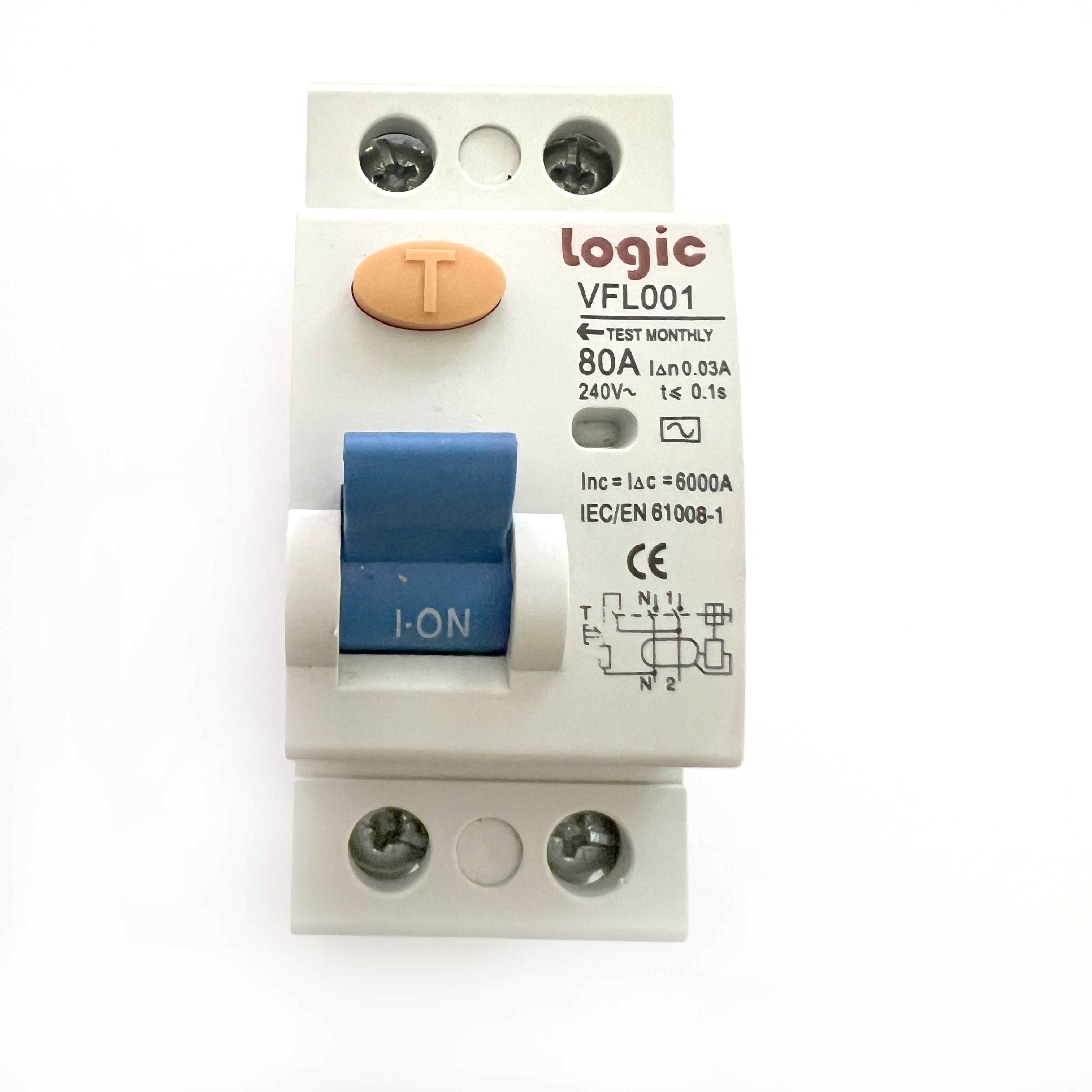 Residual Current Devices: Logic VFL001 80A 80 Amp 30mA RCD 2 Double ...
